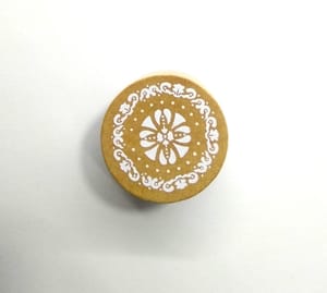 Wooden Block Stamp Round - Design 6