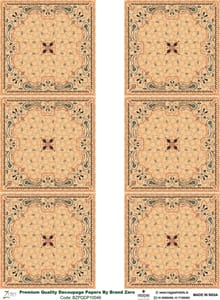 Brand Zero Premium Quality Decoupage Paper Pack of Two - Design Code: BZPQDP10046