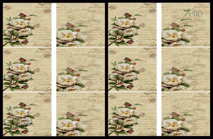 Brand Zero Luxury Speciality Decoupage Paper - Butterfly Floral Love 1 Tiles