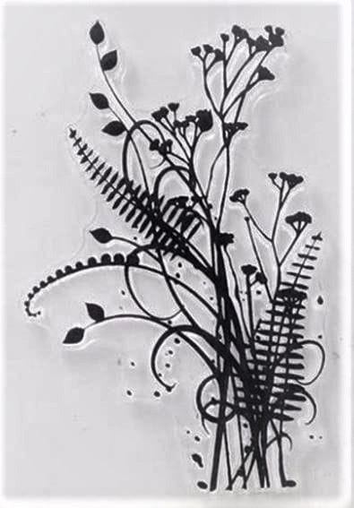 Clear Stamps Imported - Mixed Floweran And Leaves bunches with butterfly 6.5cm * 9.0cm