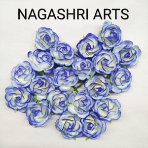 Brand Zero Mullburry flowers - Indigo Blue Color -  Pack of 5 pcs