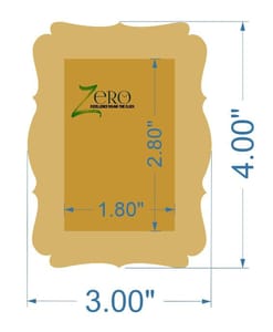 Brand Zero MDF Photo Frame Design 4 - 3 Inches By 4 Inches Brand Zero MDF Photo Frame Design 4 - 3 Inches By 4 Inches