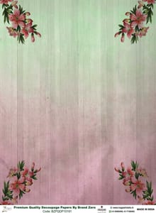 Brand Zero Premium Quality Decoupage Paper Pack of Two - Design Code: BZPQDP10191
