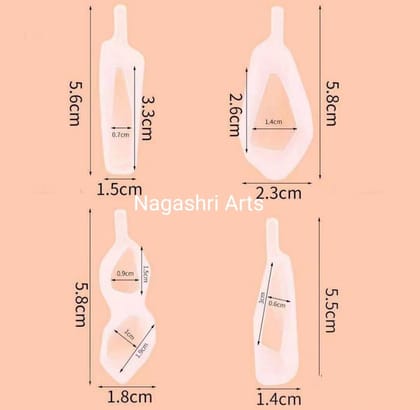 Brand Zero Silicon Mould - Pendant 4 pcs