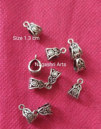 Brand Zero Metal Charms - German Silver Necklace connectors Pack of 10 Pcs