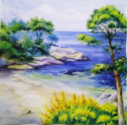 Decoupage Napkin / Tissue papers - 33cm by 33cm - Scenary 1