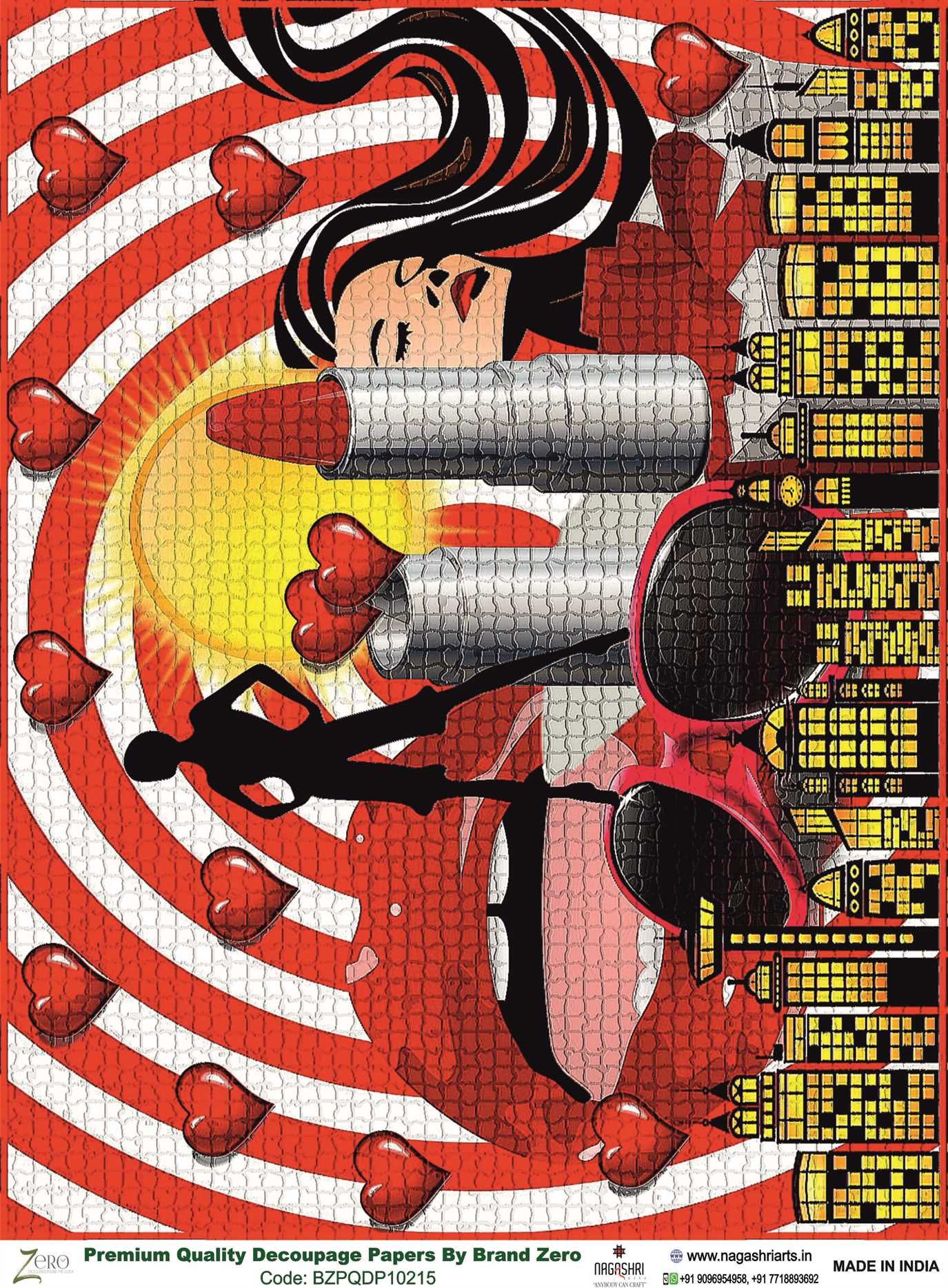 Brand Zero Premium Quality Decoupage Paper Pack of Two - Design Code: BZPQDP10215