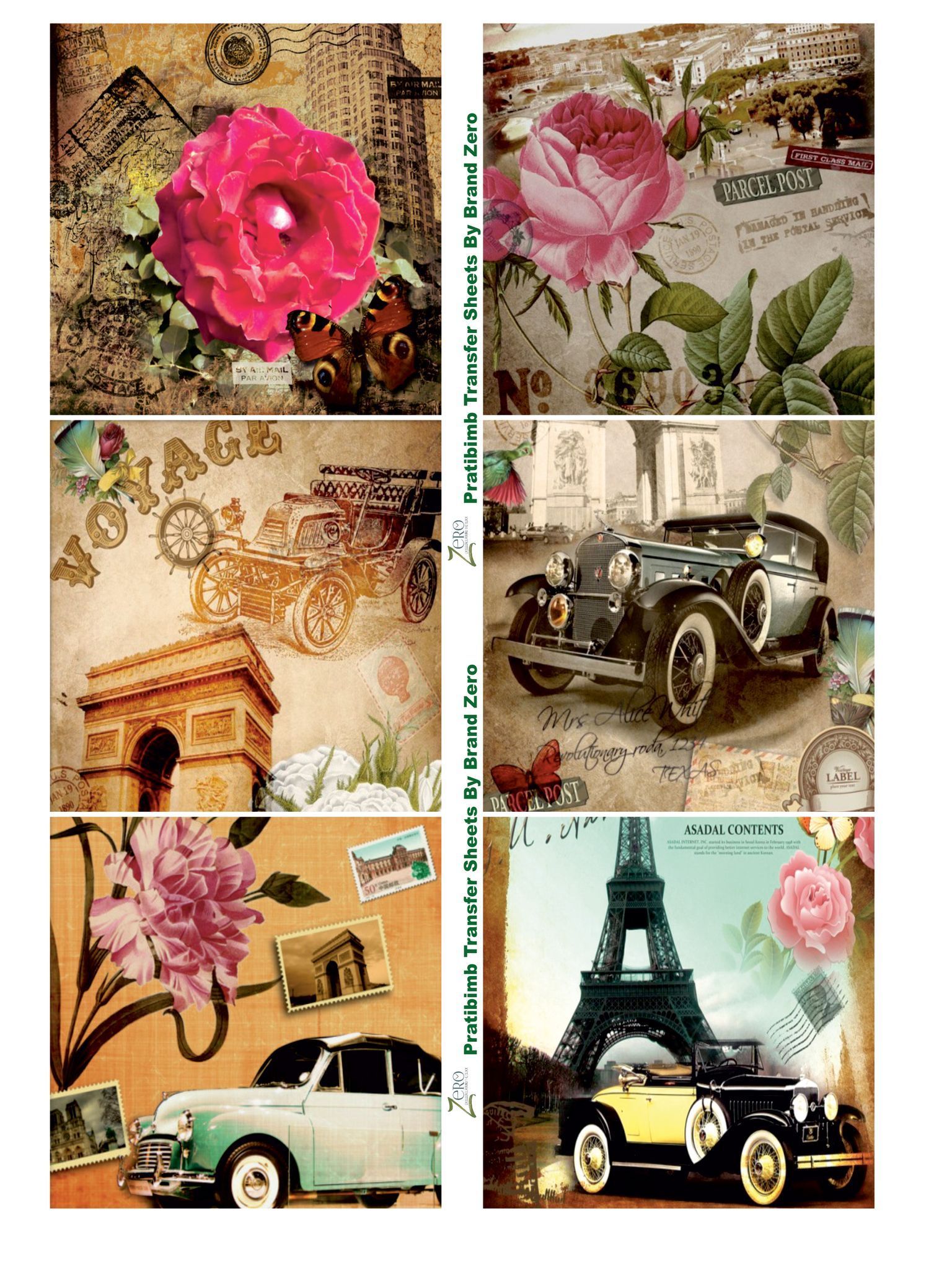Brand Zero Pratibimb Transfer Sheets - Vintage Car 2