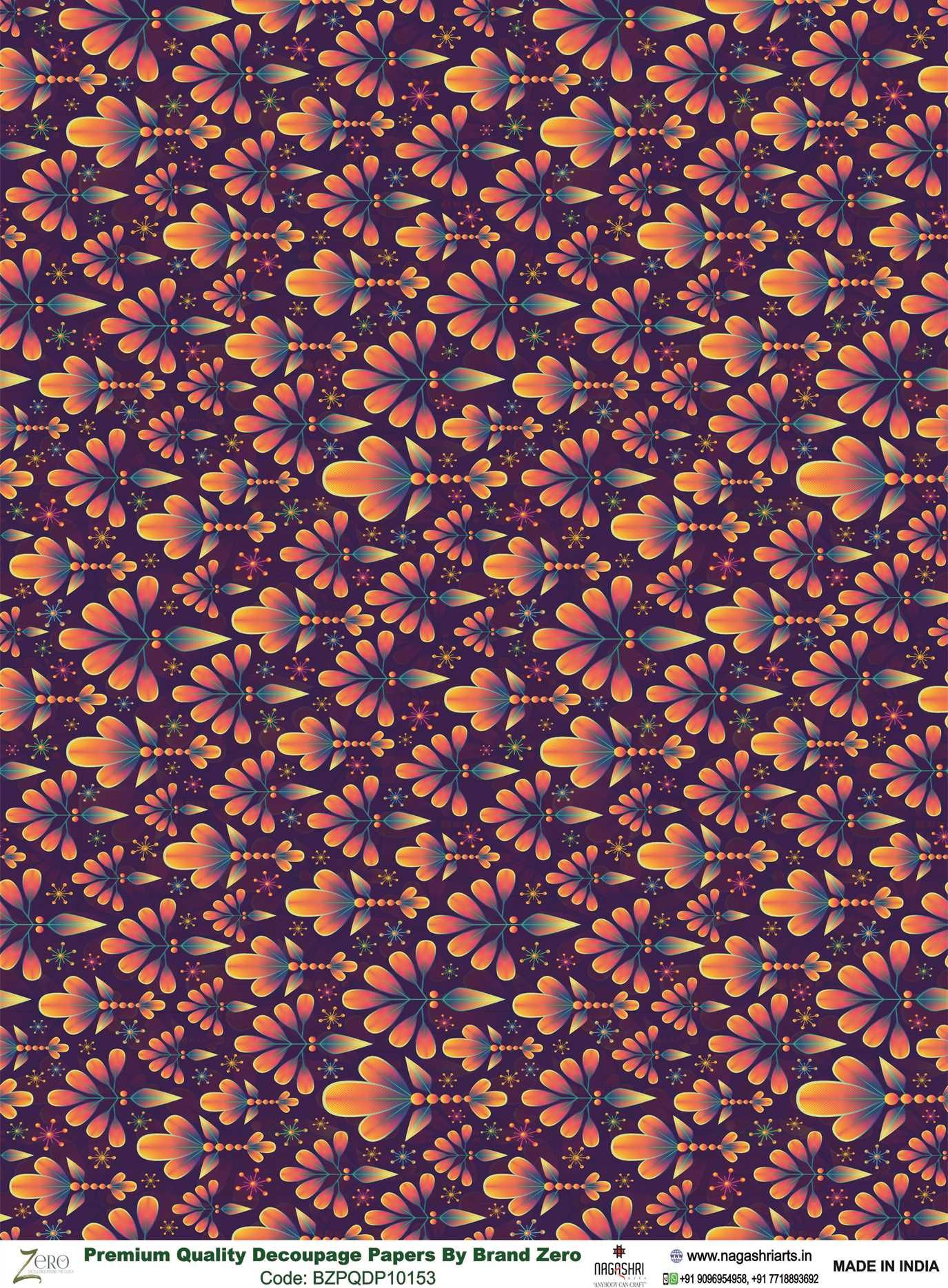 Brand Zero Premium Quality Decoupage Paper Pack of Two - Design Code: BZPQDP10153