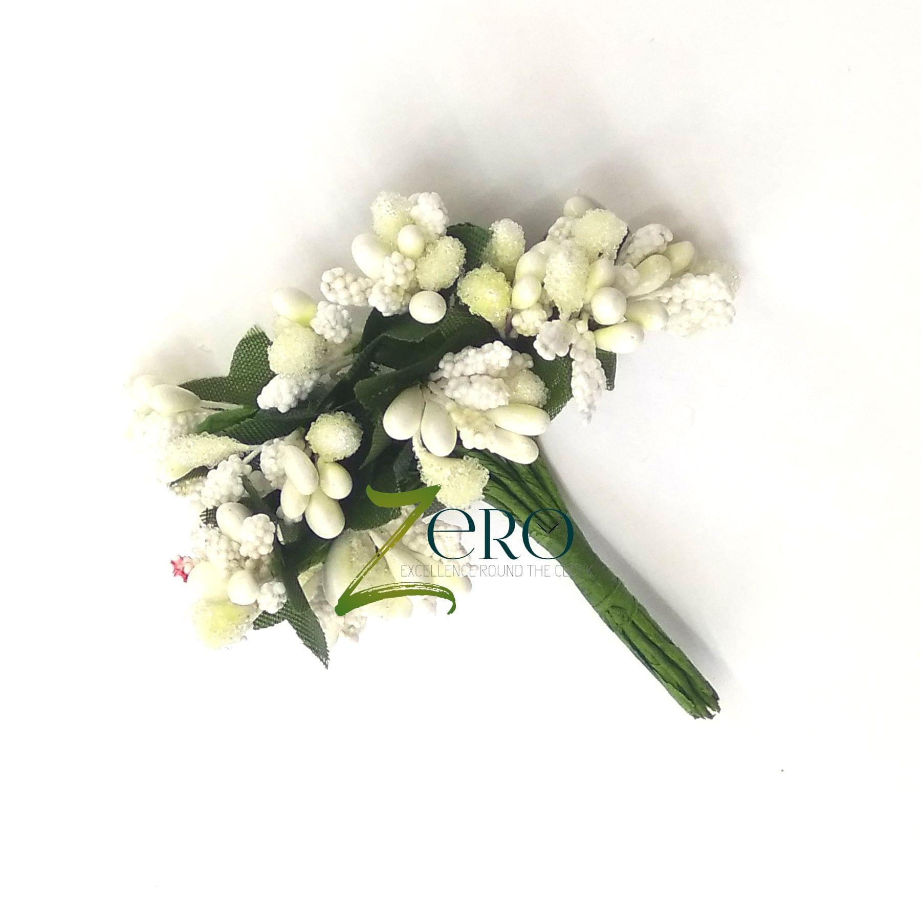 Bunch of 12 Pcs Two Tone Pollan - Off White Color