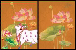 Brand Zero Luxury Speciality Decoupage Paper - Pichwai Cow 1