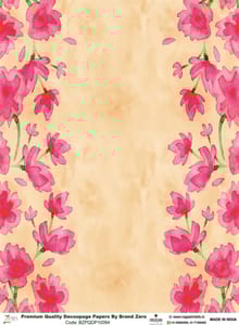 Brand Zero Premium Quality Decoupage Paper Pack of Two - Design Code: BZPQDP10094