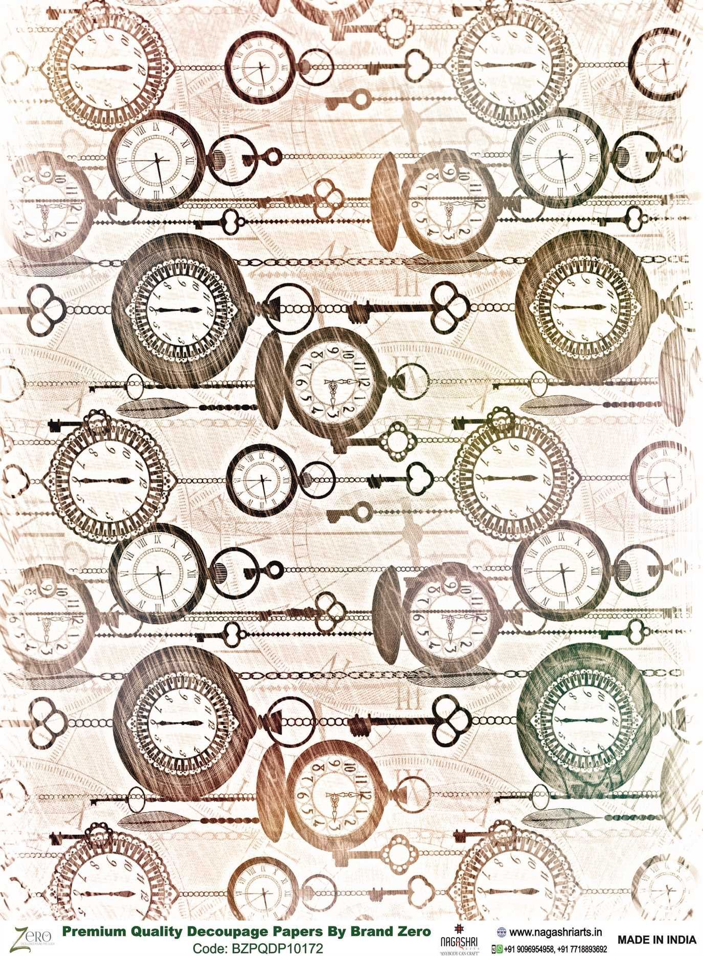 Brand Zero Premium Quality Decoupage Paper Pack of Two - Design Code: BZPQDP10172