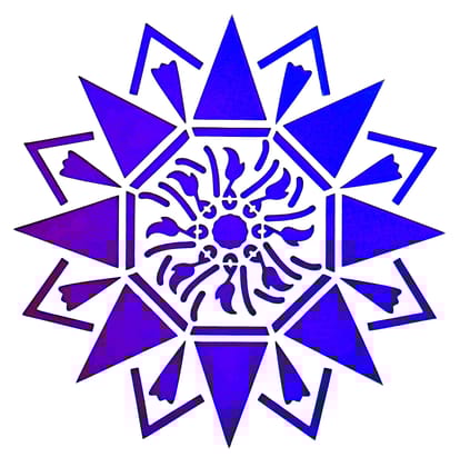 Imported Stencils- 5"*5"- Triangular Graphic Mandala Design Background