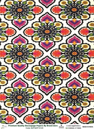 Brand Zero Premium Quality Decoupage Paper Pack of Two - Design Code: BZPQDP10129