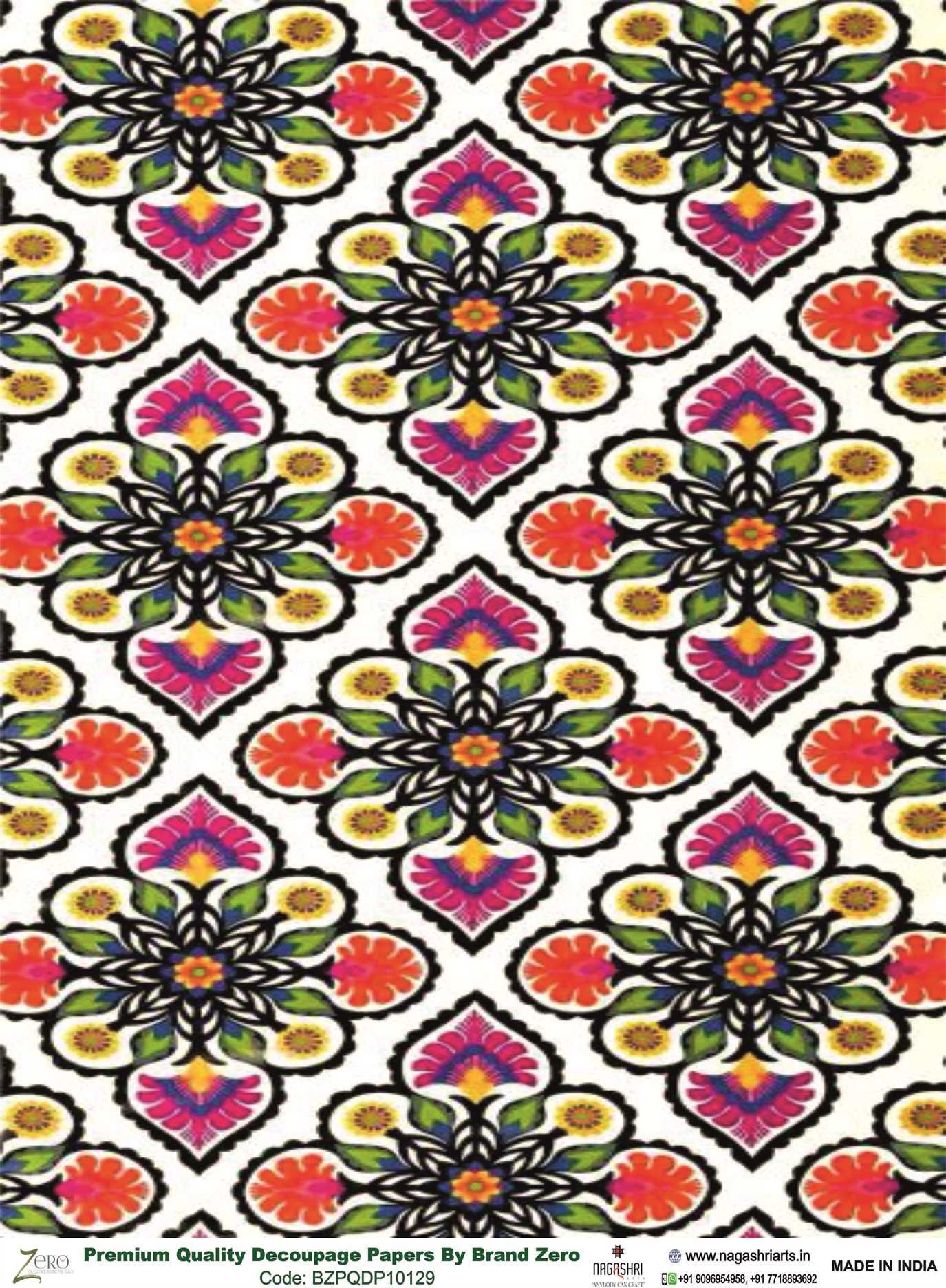 Brand Zero Premium Quality Decoupage Paper Pack of Two - Design Code: BZPQDP10129