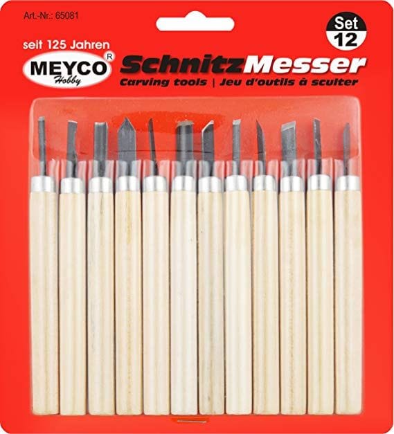 Meyco Hobby Wood Carving Tool Set of 12 Pcs