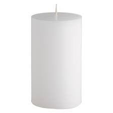 White Pillar Candles unscented 3 by 4 Inches