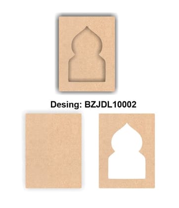 Brand Zero Plain MDF Diy Jharokha Bases Double Layer -  Design BZJDL10002 - Select Your Preference Of Size & Thickness