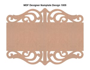 Brand Zero MDF Designer Name Plate Base - Design 1009 - Select Your Preference Of Size & Thickness