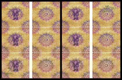 Brand Zero Luxury Speciality Decoupage Paper - Ethnic Elephant 2  Tiles