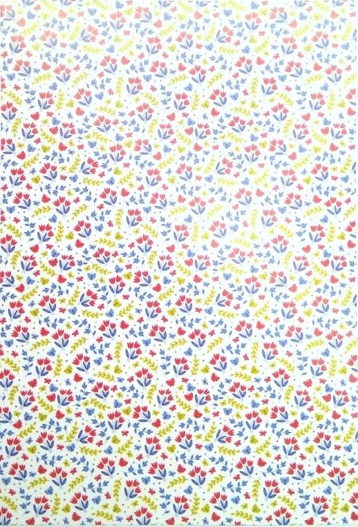 A4 Pattern Paper For Paper Crafts - Floral , Pack of 10