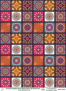 Brand Zero Premium Quality Decoupage Paper Pack of Two - Design Code: BZPQDP10103