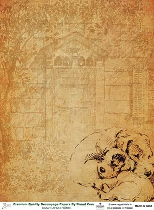 Brand Zero Premium Quality Decoupage Paper Pack of Two - Design Code: BZPQDP10180