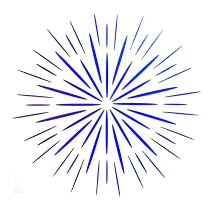 Imported Stencils- 5"*5"- Radial Line Graphic Mandala Design Background 2