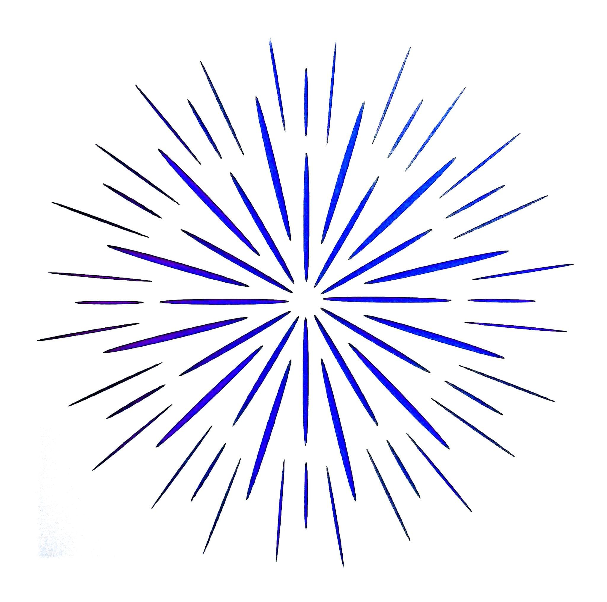 Imported Stencils- 5"*5"- Radial Line Graphic Mandala Design Background 2