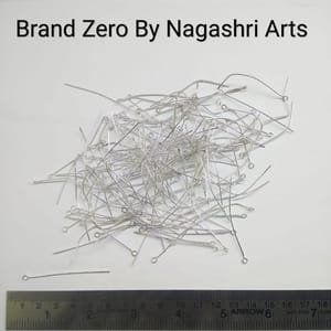 Brand Zero Pack of 20 Gms - 50mm Length Silver I pins