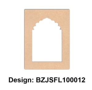 Brand Zero Plain MDF Diy Jharokha Base - Single Frame Layer - Design BZJSFL10012 - Select Your Preference Of Size & Thickness