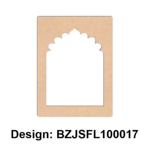 Brand Zero Plain MDF Diy Jharokha Base - Single Frame Layer - Design BZJSFL10017 - Select Your Preference Of Size & Thickness