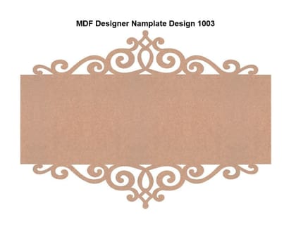Brand Zero MDF Designer Name Plate Base - Design 1003 - Select Your Preference Of Size & Thickness