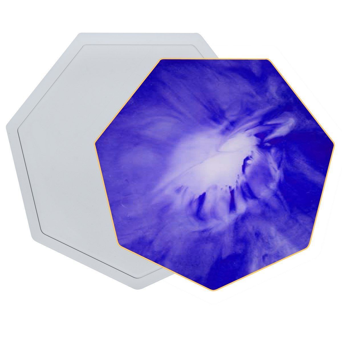 Brand Zero Resin Silicone Mould - 7 sided polygon coaster mould