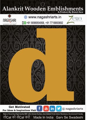 Brand Zero Alphabets, Numbers, Monograms - Lower Case D - CLBBT Font - Select Your Preference Brand Zero Alphabets, Numbers, Monograms - Lower Case D - CLBBT Font - Select Your Preference