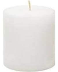White Pillar Candles unscented 3 by 3 Inches