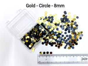 Gold Mirror Cutouts for Lippan Art - Circle Shape - 8mm - Select Your Quantity