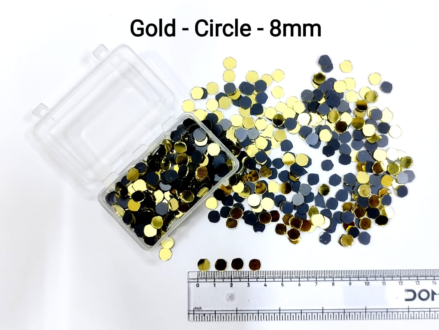 Gold Mirror Cutouts for Lippan Art - Circle Shape - 8mm - Select Your Quantity