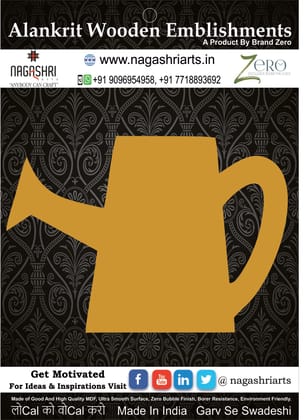 Brand Zero MDF Emblishment Watering Can Design 4 - Select Your Preference Of Size & Thickness