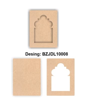 Brand Zero Plain MDF Diy Jharokha Bases Double Layer -  Design BZJDL10008 - Select Your Preference Of Size & Thickness