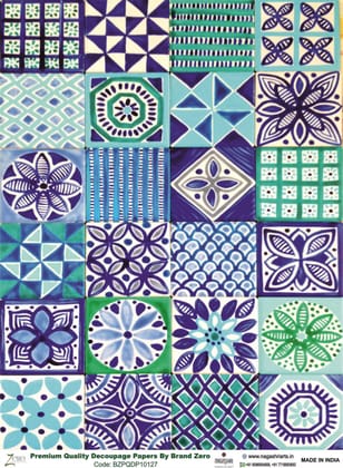 Brand Zero Premium Quality Decoupage Paper Pack of Two - Design Code: BZPQDP10127