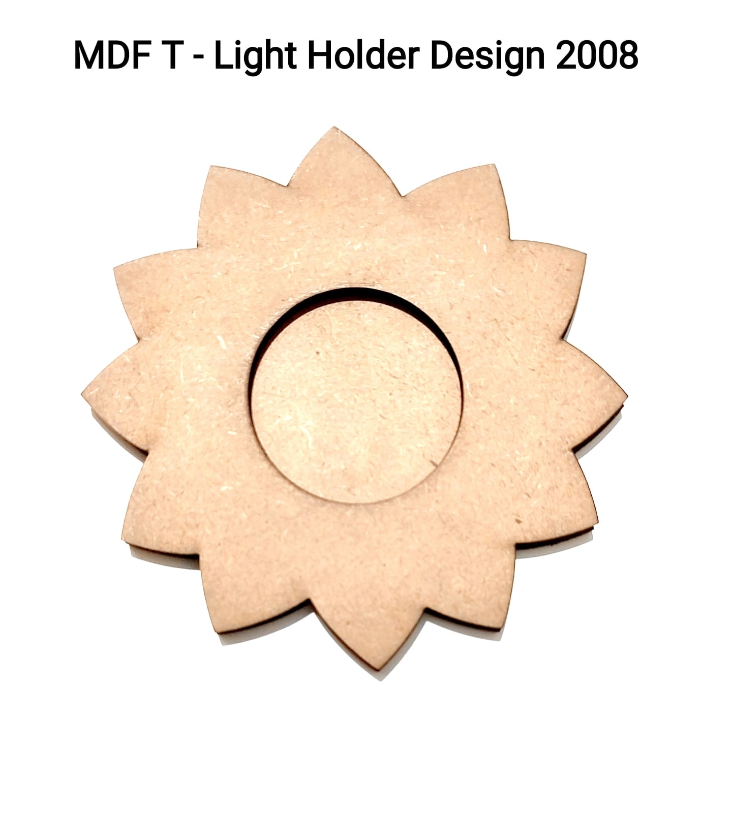 Brand Zero MDF Tea Light Holder Double Layer - Design BZMDFTEALHDDL2008
