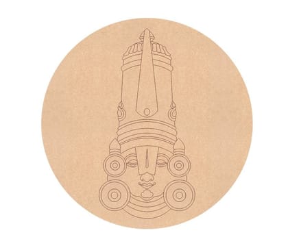 Brand Zero Pre Marked MDF Base - Tirupati Balaji Design 1 - Select Your Preference Of Size & Thickness