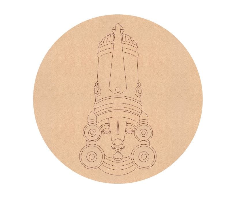 Brand Zero Pre Marked MDF Base - Tirupati Balaji Design 1 - Select Your Preference Of Size & Thickness