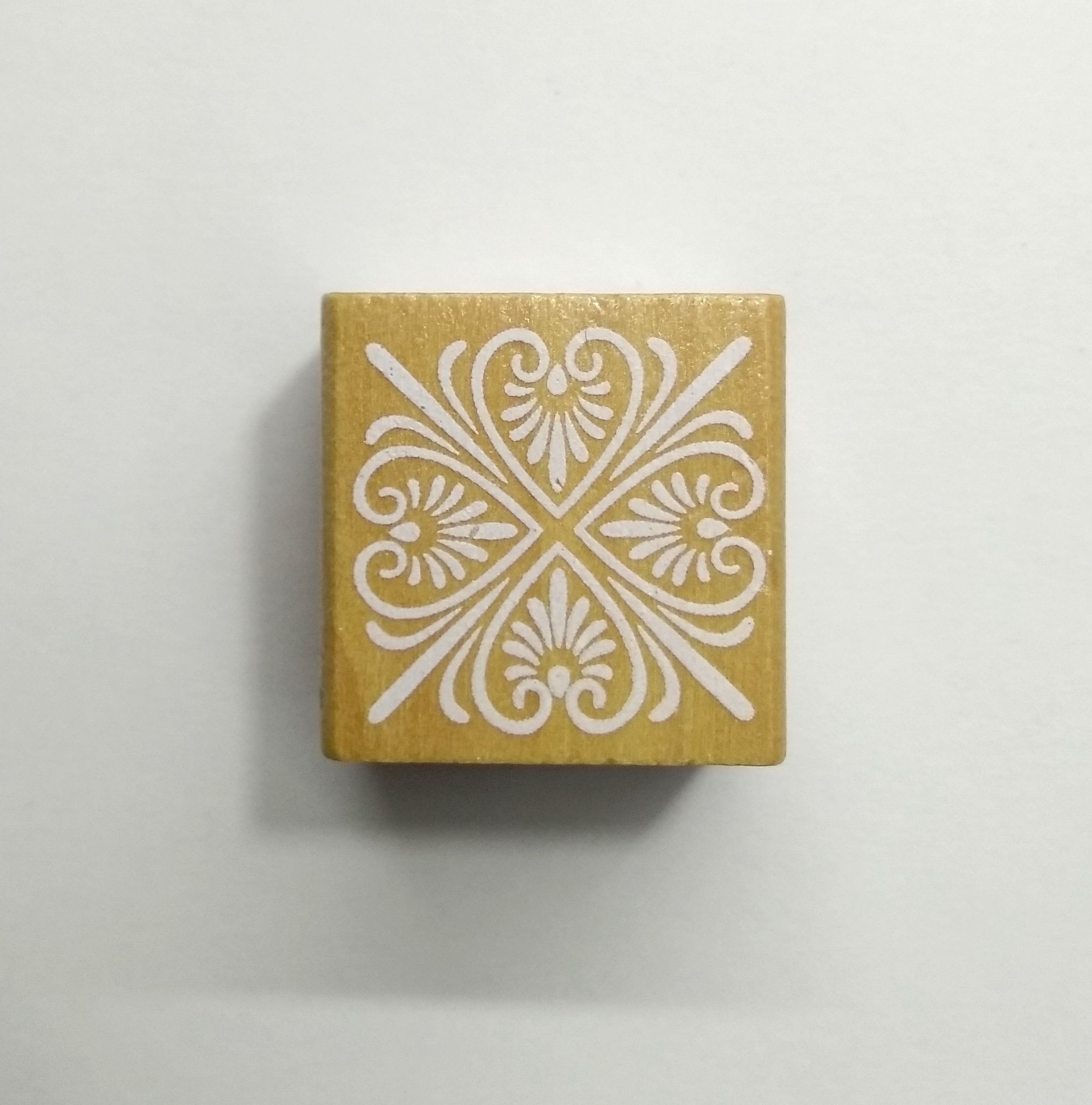 Wooden Block Stamp Square - Design 8