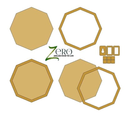 Brand Zero MDF Plate With Rim - Octagon Shape - Select Your Preference Of Size & Thickness Brand Zero MDF Plate With Rim - Octagon Shape - Select Your Preference Of Size & Thickness