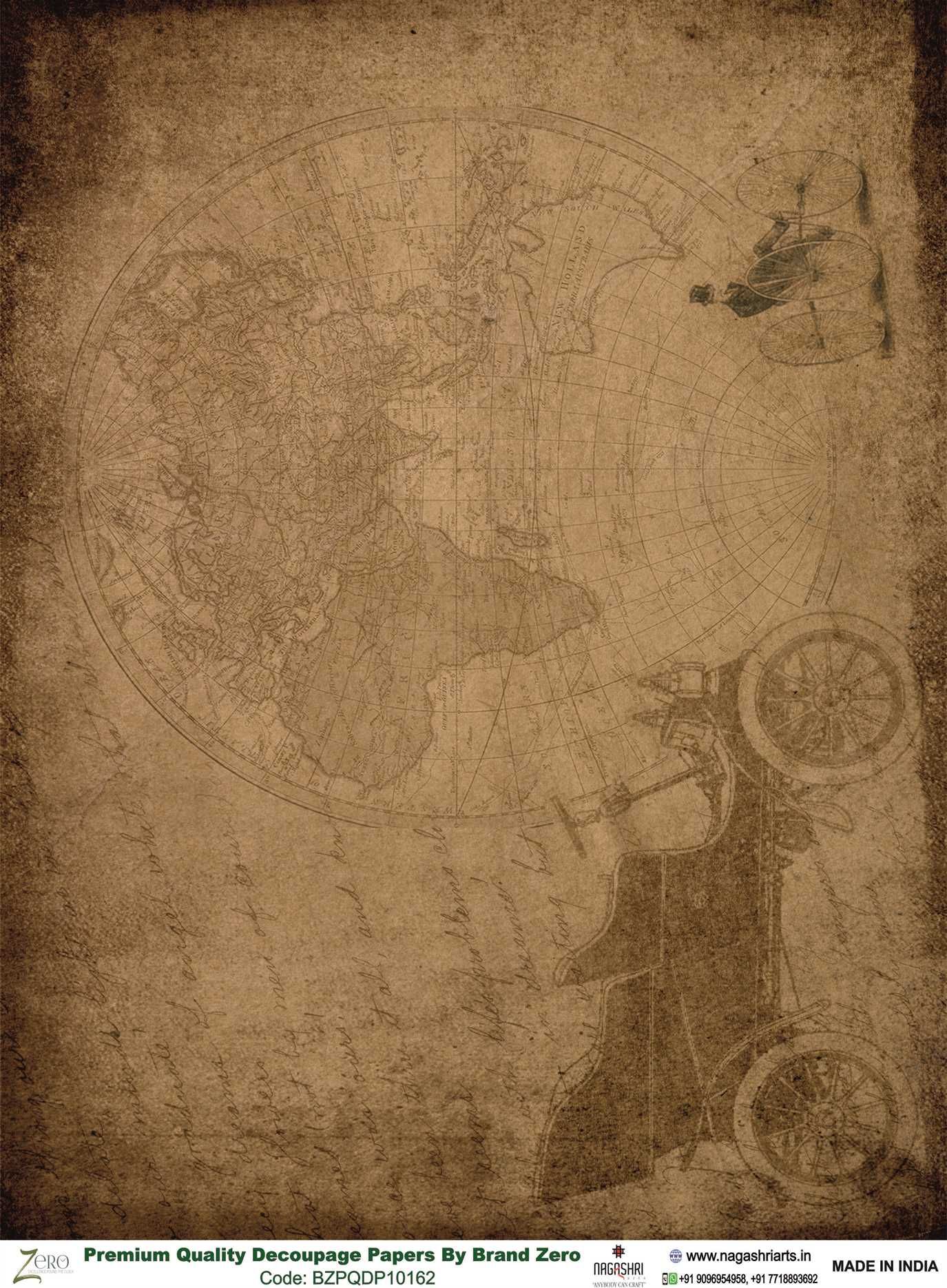 Brand Zero Premium Quality Decoupage Paper Pack of Two - Design Code: BZPQDP10162