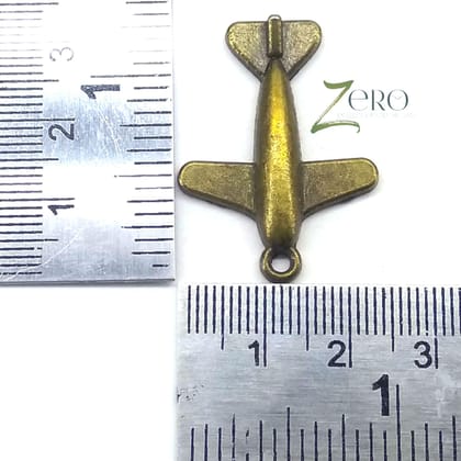 Brand Zero Vintage Metal Charms - Airplane - Pack of 1 Pcs - 32mm*25mm