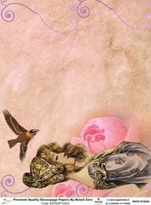 Brand Zero Premium Quality Decoupage Paper Pack of Two - Design Code: BZPQDP10223